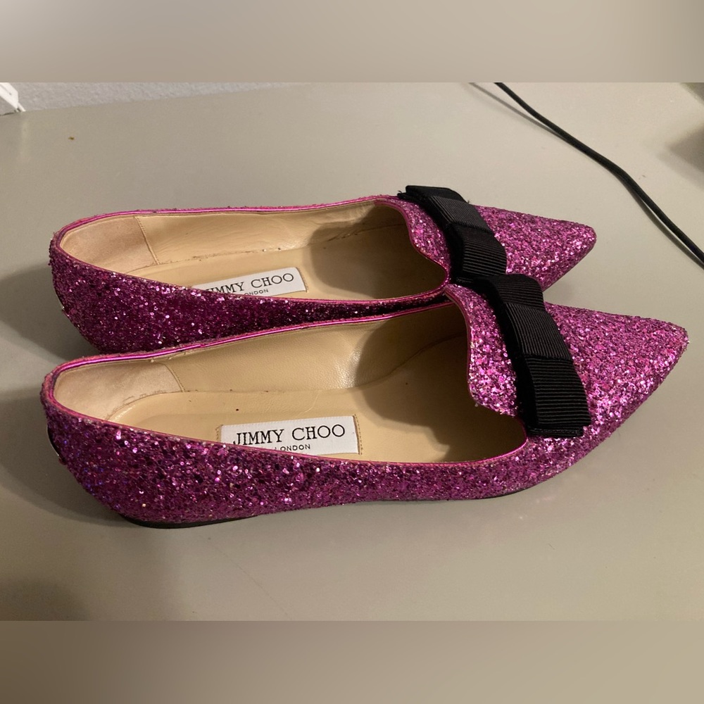 Gorgeous Jimmy Choo sparkle holiday flats!